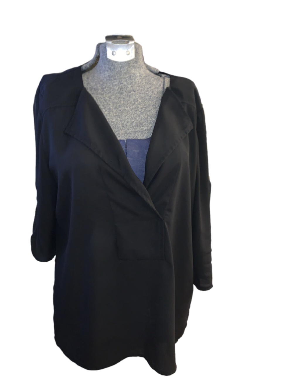 Women's Unbranded Black Tunic Top L